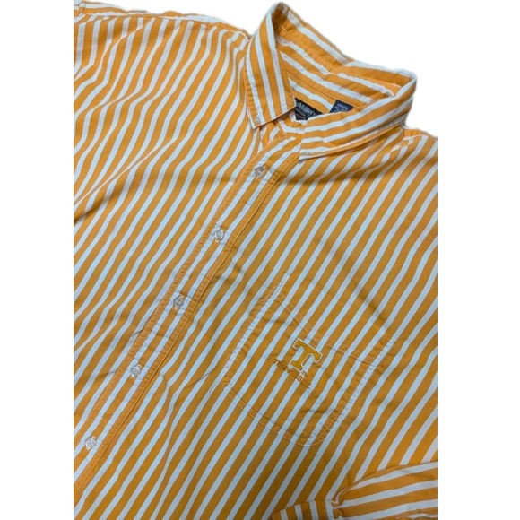 Vintage McMillan's Tennessee Vols Orange Striped Button Down Shirt Men's 4XL - Picture 1 of 8
